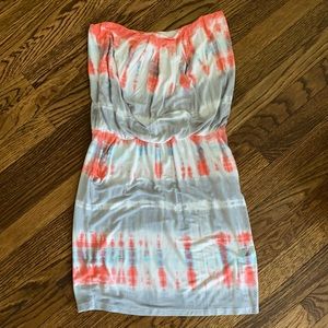 Strapless Tie Dye Mini Dress